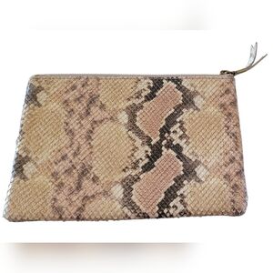 Madewell Snake Print Clutch